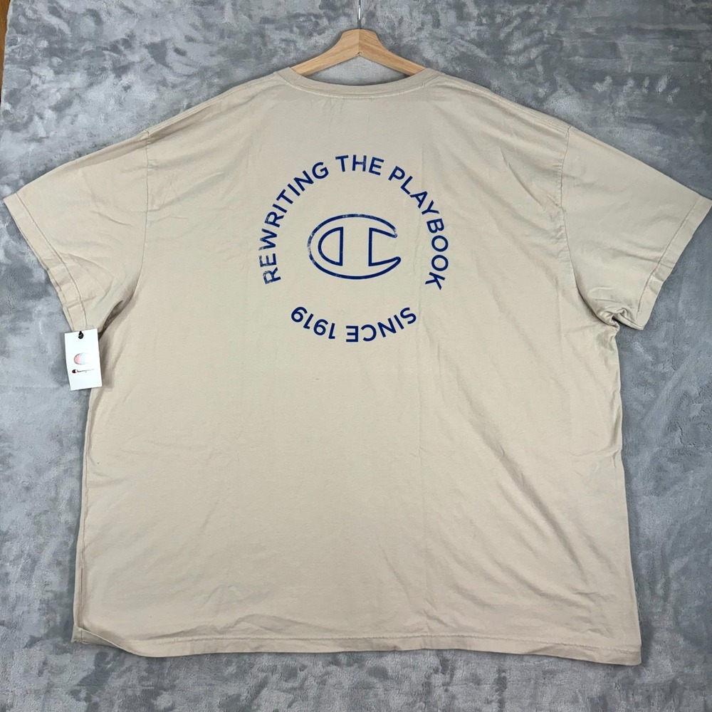Champion Comfort Wash T-shirt Mens 4XB Rewriting The Playbook Since 1919 NEW - Picture 7 of 9